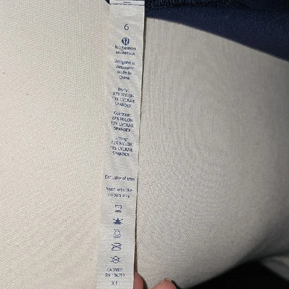 LULULEMON Womens sz6 dark blue two zippered fitted top.Fits Like A Define Jacket - Picture 9 of 10